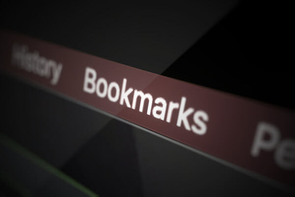 Bookmark tab on a web browser