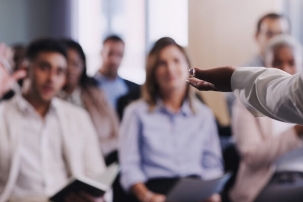 Closeup Shot Of An Unrecognisable Businesswoman Delivering A Presentation During A Conference