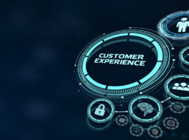 Customer Experience Inscription, Social Networking Concept. Business, Technology, Internet And Network Concept.