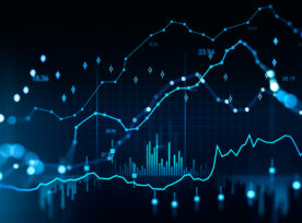 Forex Diagrams And Stock Market Rising Lines With Numbers