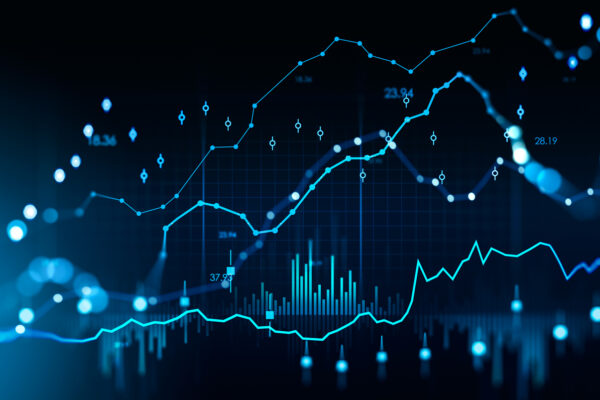 Forex Diagrams And Stock Market Rising Lines With Numbers