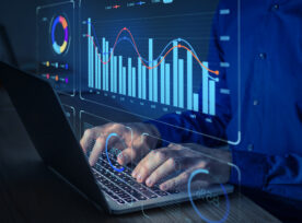 Data Analyst Working On Business Analytics Dashboard With Charts, Metrics And Kpi To Analyze Performance And Create Insight Reports For Operations Management.