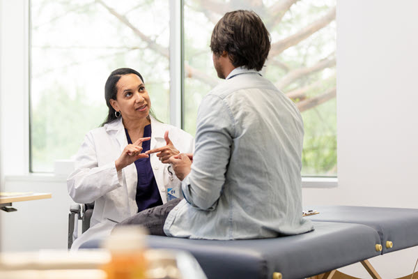 Sign language interpreter in healthcare