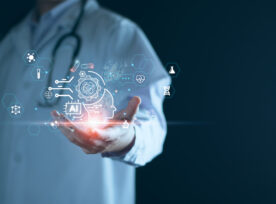 Medical Technology, Doctor Use Ai Robots For Diagnosis, Care, And Increasing Accuracy Patient Treatment In Future. Medical Research And Development Innovation Technology To Improve Patient Health.