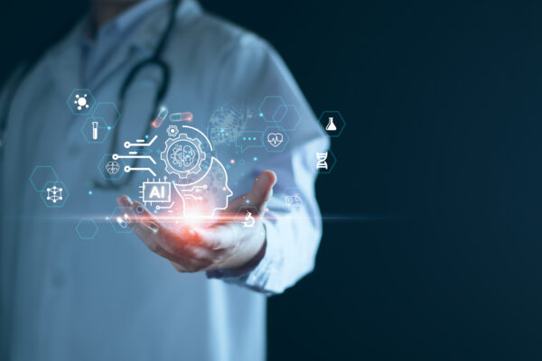 Medical Technology, Doctor Use Ai Robots For Diagnosis, Care, And Increasing Accuracy Patient Treatment In Future. Medical Research And Development Innovation Technology To Improve Patient Health.