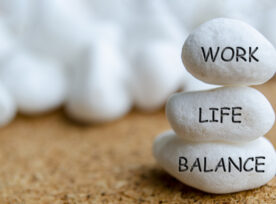 Work Life Balance Text Engraved On White Stones. Life Balance Concept