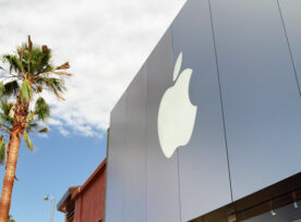 Apple store with logo on front