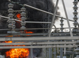 Large Fire At An Electrical Substation