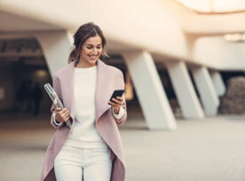 Fashionable Woman With Smart Phone