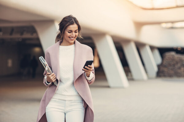 Fashionable Woman With Smart Phone