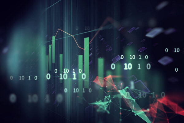 Technical Financial Graph On Technology Abstract Background