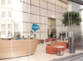 A View Inside The Salesforce Tower Lobby On 415 Mission Street.