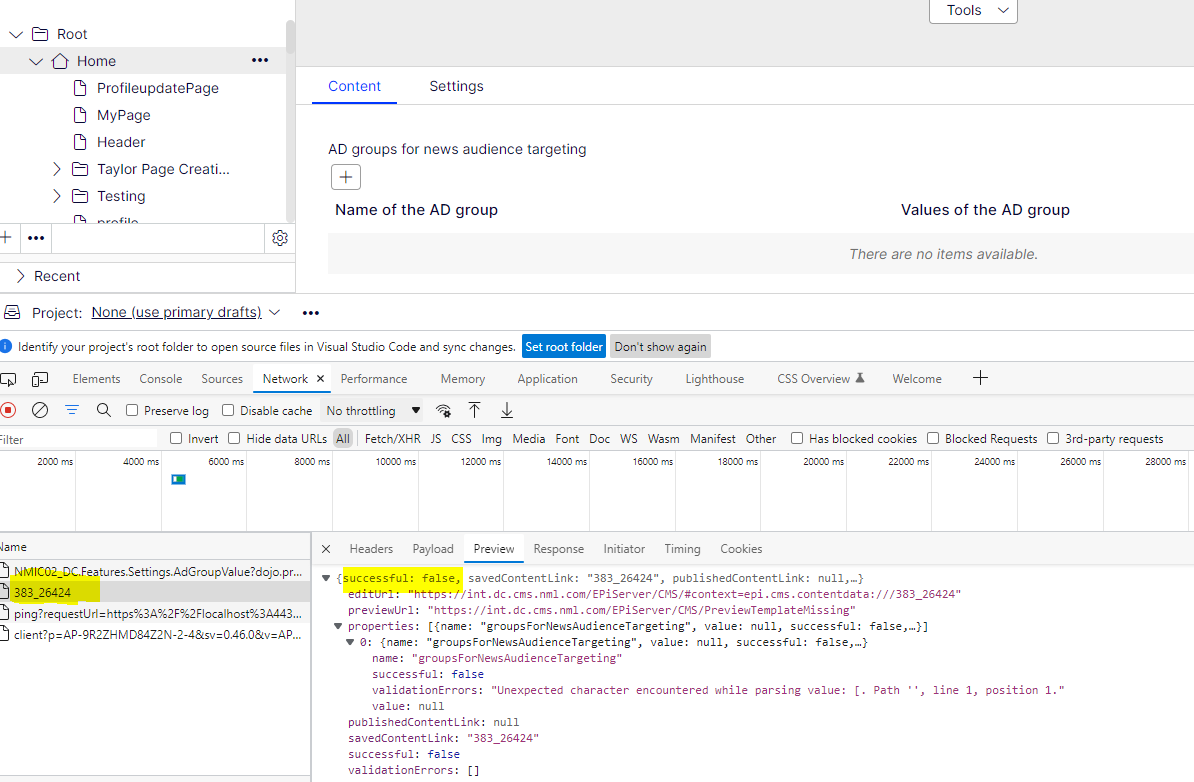 Json Error Response Epi