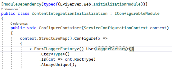 Loggerfactory Reg Strucmap