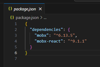 MobX package