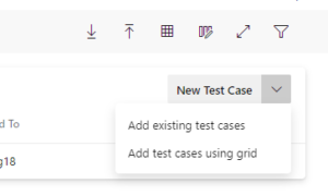 New Test Plan Add Existing Test Cases Add Tesxt Cases Using Grid