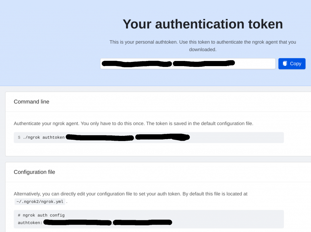 Ngrok Auth Token