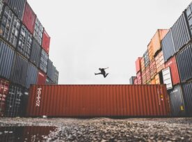 jumping on containers