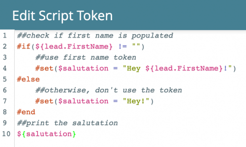 edit script token