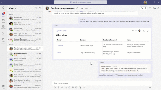 Screengrab of how to Pin Messages in Microsoft Teams chat