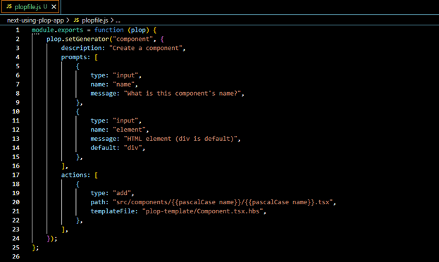 Plopfile Js Config Create Component