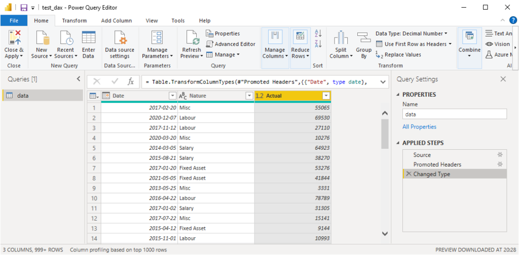 Power Query Screenshot