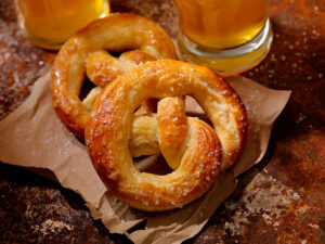 Soft Baked Pretzels With Sea Salt Photographed On Hasselblad H3d2 39mb Camera