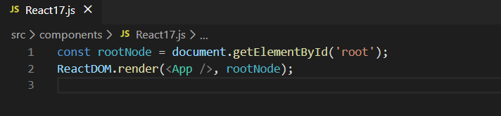 Render method of React 17