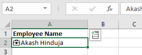 Screenshot Linked Datatype Cell