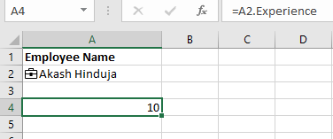 Screenshot Linked Datatype Formula Evaluated