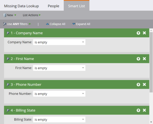 Screenshot of Marketo Custom Missing Data Lookup for Marketing Automation