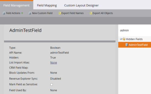 Screenshot of Marketo Hidden Custom Field for Marketing Automation