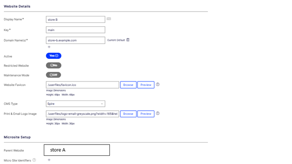 Store B Admin Console