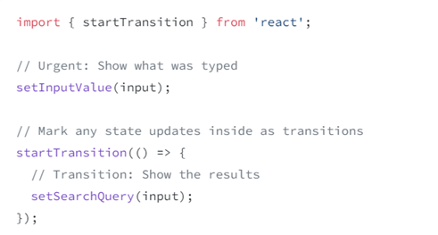 Transition In React 18