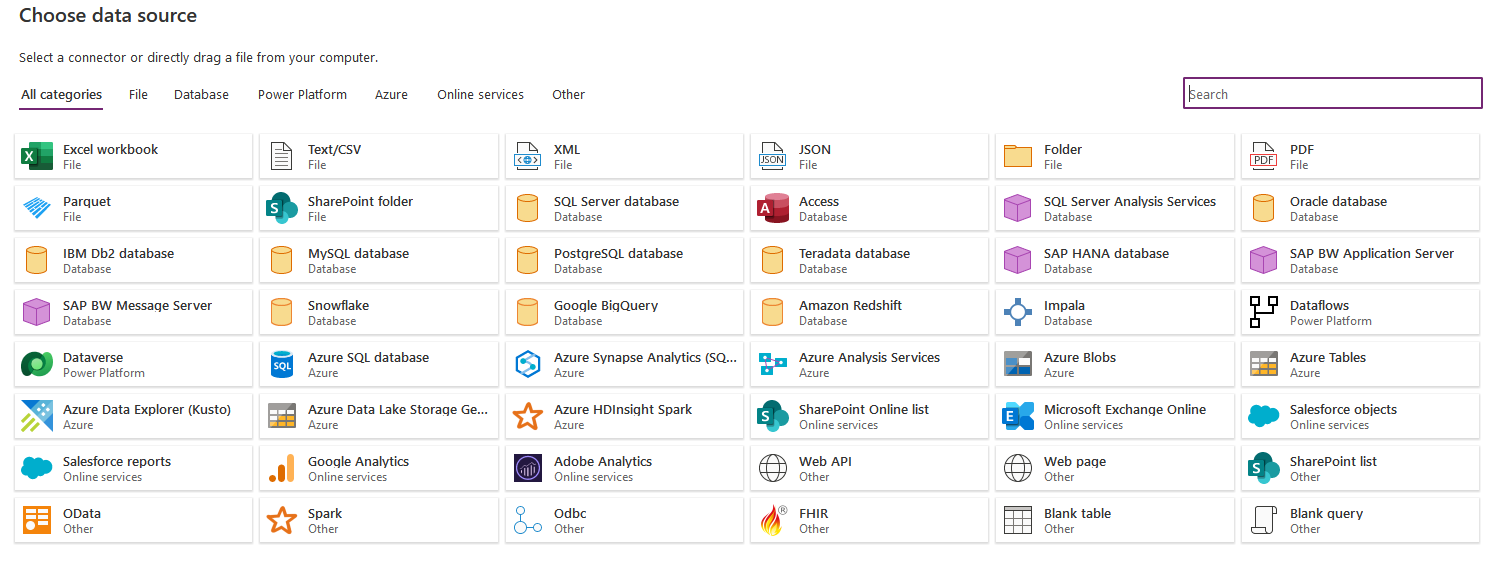 Dataflow can connect to multiple data sources