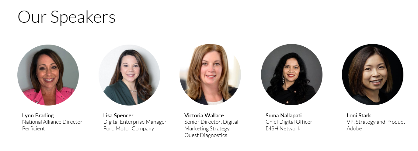 Women in Digital speakers