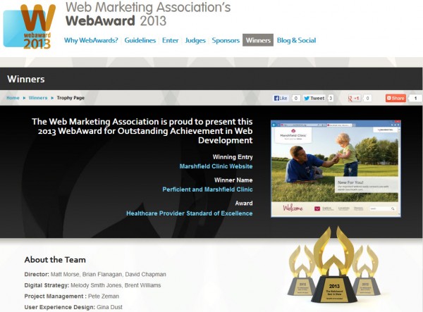 Marshfield clinic webaward site