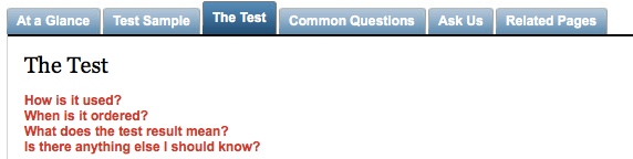 Context for a lab test result