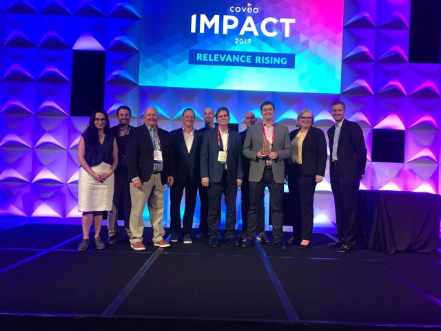Perficient and Coveo teams at Coveo Impact 2019 Award Ceremony