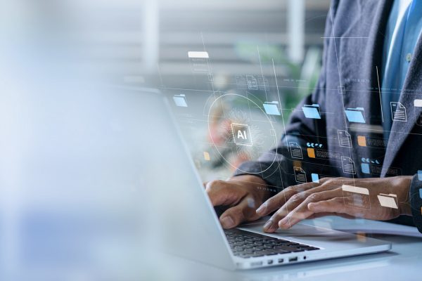 Businesspeople Employ Artificial Intelligence (ai) In Document Management Systems, Online Documentation Databases, And Digital File Storage Systems Or Software To Efficiently Archive Firm Data