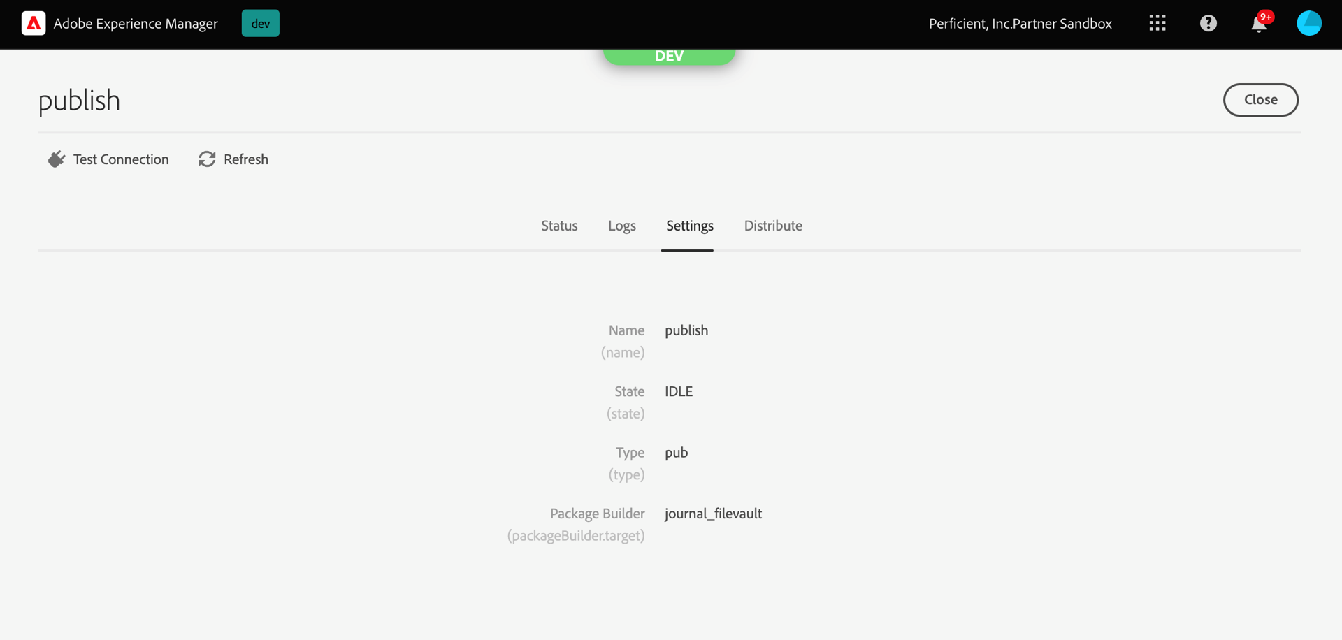 Aem Publish Process Settings