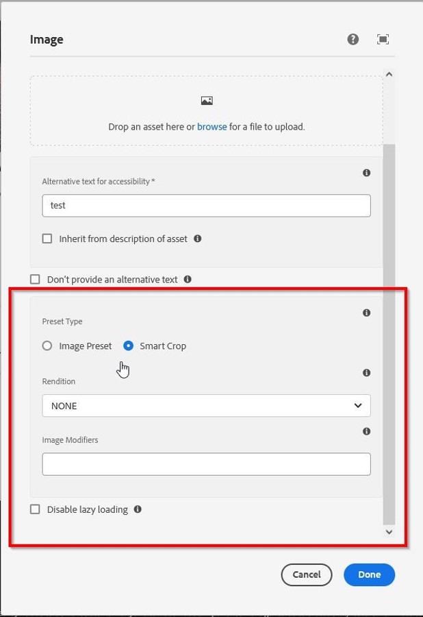 Integrate Dynamic Media With AEM New Component