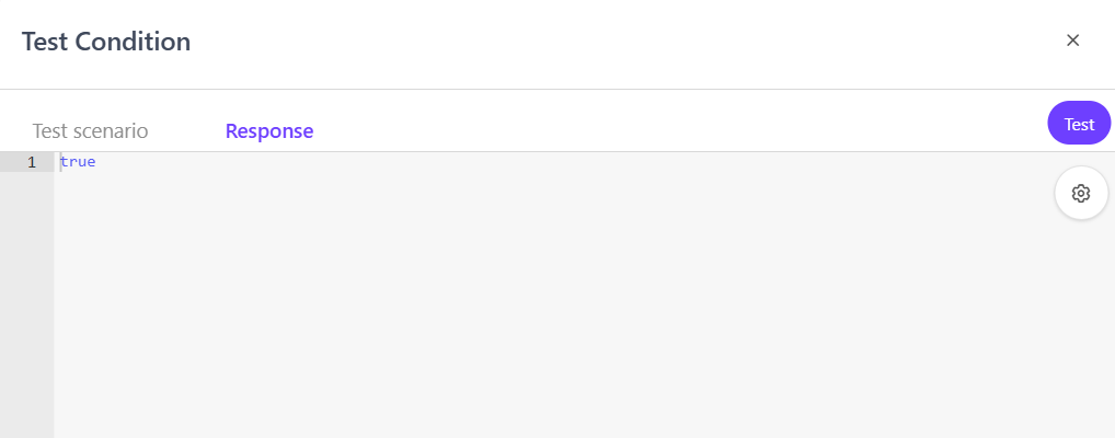 Test Condition Response